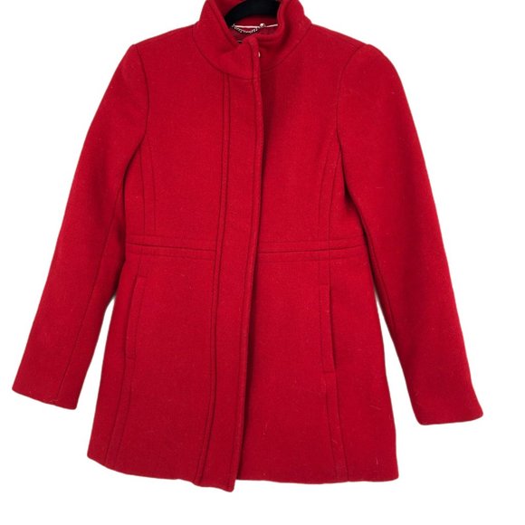 Banana Republic Red Wool Overcoat | Classic Style - Picture 1 of 5